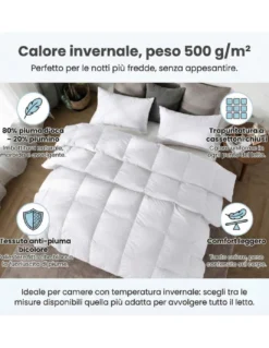PIUMINO OCA Stream 500 GR. 80% PIUMA OCA 20% PIUMINO OCA Bianco
