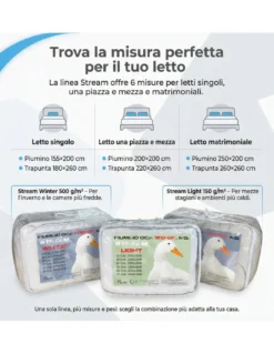 PIUMINO OCA Stream 500 GR. 80% PIUMA OCA 20% PIUMINO OCA Bianco