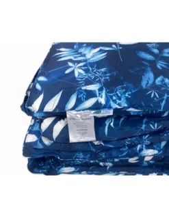 Piumone Matrimoniale Invernale Stream 500 gr - Piumino 80% Piuma 20% Piumino - Fantasia Floreale Blu Notte