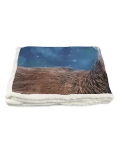 PLAID coperta IN PILE SHERPA fantasy HD CERVO