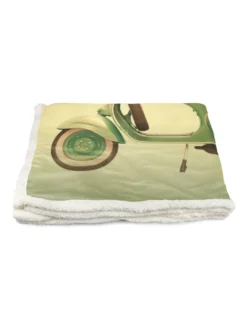 PLAID coperta IN PILE SHERPA fantasy HD VESPA VINTAGE