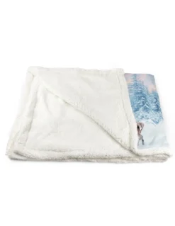 PLAID coperta IN PILE SHERPA fantasy HD coppia di CERVI