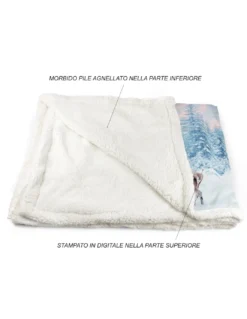 PLAID coperta IN PILE SHERPA fantasy HD coppia di CERVI
