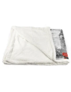 PLAID coperta IN PILE SHERPA fantasy HD dipinto LONDRA