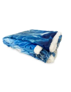 PLAID coperta IN PILE SHERPA fantasy HD LAGO ghiacciato