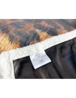 PLAID coperta IN PILE SHERPA fantasy HD LEOPARDO leopardato