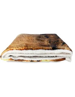 PLAID coperta IN PILE SHERPA fantasy HD LEOPARDO leopardato