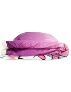 PLAID coperta IN PILE SHERPA fantasy HD UNICORNO rosa per bambine e ragazze