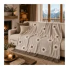 Plaid Effetto Lana Cotta Jacquard 140x170 cm Stella Alpina, 100% Poliestere