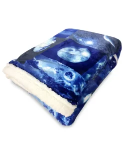 PLAID IN PILE SHERPA COPERTA LUNA LUNARE