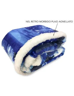 PLAID IN PILE SHERPA COPERTA LUNA LUNARE