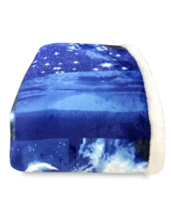 PLAID IN PILE SHERPA COPERTA LUNA LUNARE