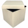 POUF CONTENITORE POGGIAPIEDI TESSUTO TAYLOR BEIGE