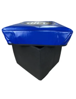Pouf Contenitore poggiapiedi Inter F.C. Ufficiale Nero Azzurro con Spugna Rubby©