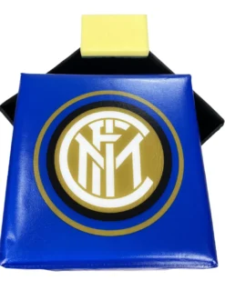 Pouf Contenitore poggiapiedi Inter F.C. Ufficiale Nero Azzurro con Spugna Rubby©