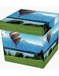 POUF CONTENITORE POGGIAPIEDI MONGOLFIERA