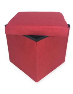 POUF CONTENITORE POGGIAPIEDI TESSUTO TAYLOR BORDEAUX