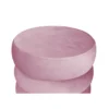POUF Poggiapiedi Cilindro VELVET Trapuntato in Velluto Unito Rosa