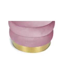 POUF Poggiapiedi Cilindro VELVET Trapuntato in Velluto Unito Rosa