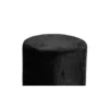 POUF Poggiapiedi Cilindro VELVET in Velluto Unito Nero