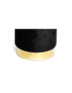 POUF Poggiapiedi Cilindro VELVET in Velluto Unito Nero