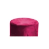 POUF Poggiapiedi Cilindro VELVET in Velluto Unito Bordeaux