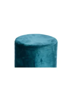 POUF Poggiapiedi Cilindro VELVET in Velluto Unito Petrolio
