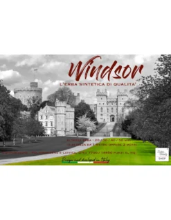 Prato Sintetico WINDSOR © Erba finta Tappeto Manto Giardino Realistico 5 Sfumature Qualità Extra