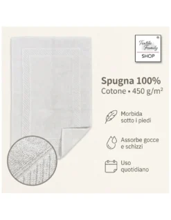 Scendidoccia Bagno Blu 50x70 Spugna Cotone 450 g/m² - Tappetino Doccia Made in Italy