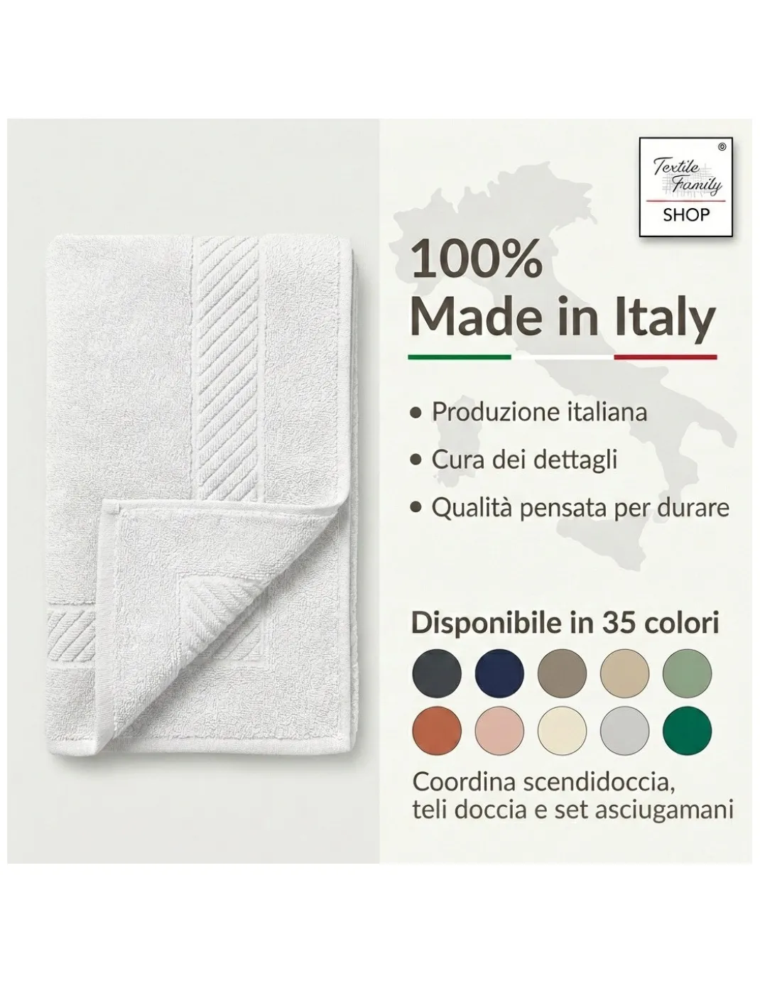 Scendidoccia Bagno Blu 50x70 Spugna Cotone 450 g/m² - Tappetino Doccia Made in Italy