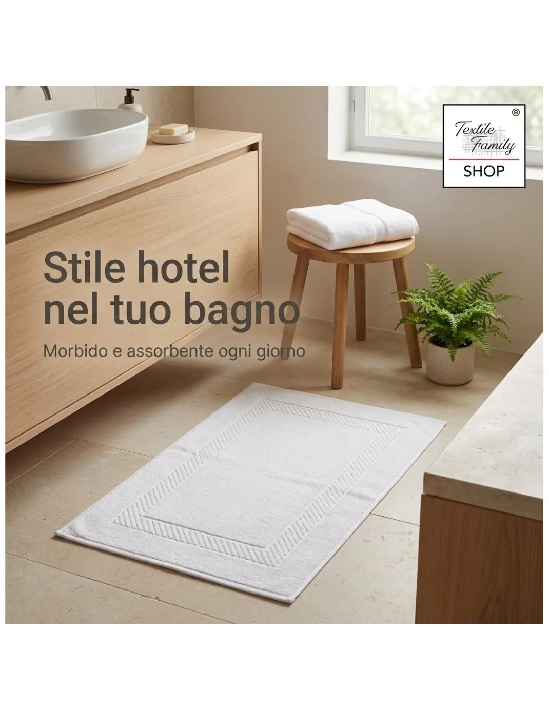 Scendidoccia Bagno Blu 50x70 Spugna Cotone 450 g/m² - Tappetino Doccia Made in Italy