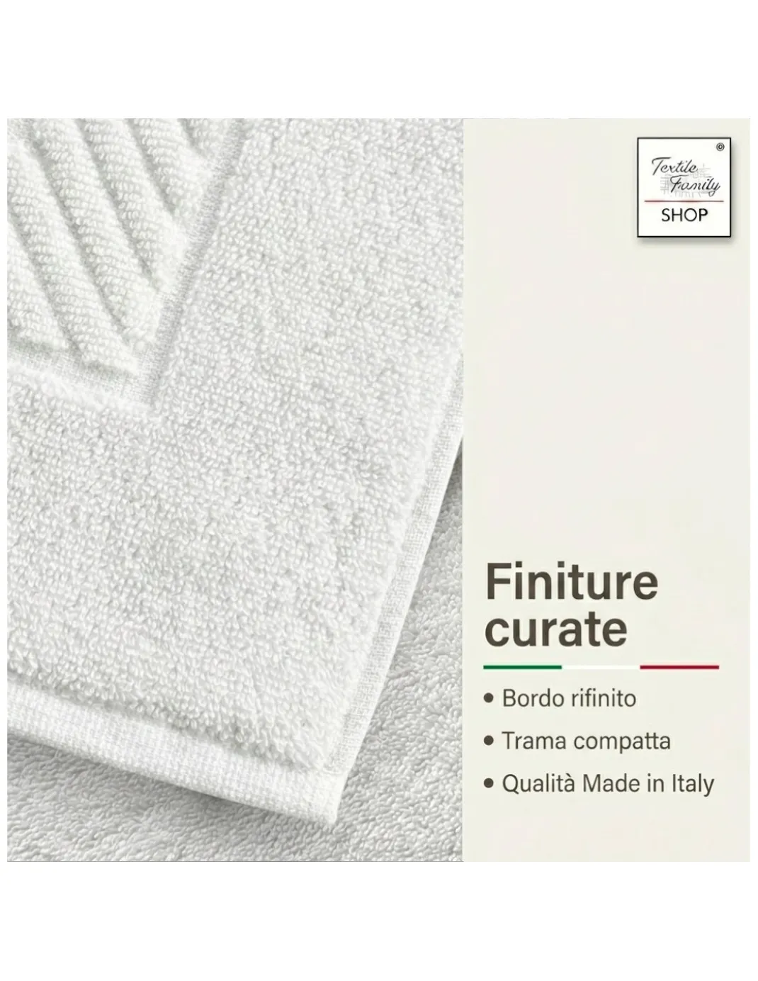 Scendidoccia Bagno Ecrù 50x70 Spugna Cotone 450 g/m² - Tappetino Doccia Made in Italy
