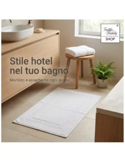 Scendidoccia Bagno Fuxia 50x70 Spugna Cotone 450 g/m² - Tappetino Doccia Made in Italy