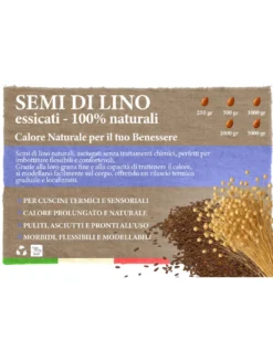 Semi di Lino Naturali Lavati e Sterilizzati – Per Cuscinetti Termici, Impacchi Cosmetici e Uso Artigianale