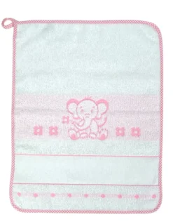 SET 3 ASCIUGAMANI ASILO bambina POPPY © cm. 40x55 puro cotone FEMMINA con tela AIDA da ricamare