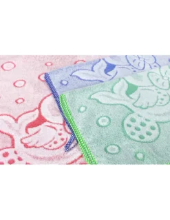 SET 3 ASCIUGAMANI ASILO bambino JACK © cm. 40x55 puro cotone MASCHIO