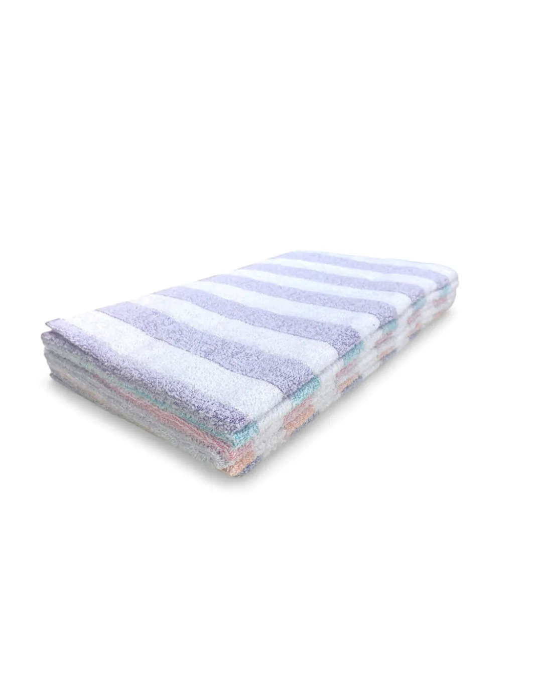 Set Asciugamani Bagno in Cotone Rigati 60x100 e 40x60, 6 Pezzi, 350 gr/mq, Colori unici, Made in Italy, Assorbenti e Morbidi