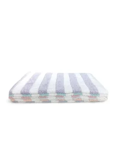 Set Asciugamani Bagno in Cotone Rigati 60x100 e 40x60, 6 Pezzi, 350 gr/mq, Colori unici, Made in Italy, Assorbenti e Morbidi