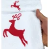SET asciugamani CERVO ROSSO puro cotone Made in Italy