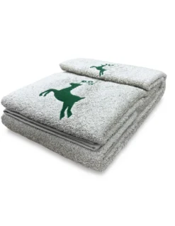 SET asciugamani CERVO VERDE puro cotone Made in Italy