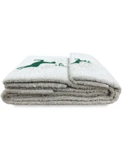 SET asciugamani CERVO VERDE puro cotone Made in Italy