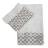 SET asciugamani con bordo FASHION Grigio in puro cotone Made in Italy