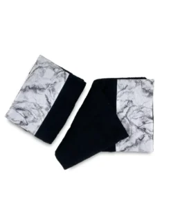 SET asciugamani con bordo MARMO Marmorizzato in Puro cotone Made in Italy