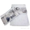 SET asciugamani con bordo Tirolese SHABBY Beige in puro cotone Made in Italy