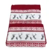 SET asciugamani con bordo tirolese CERVINO ROSSO in puro cotone Made in Italy