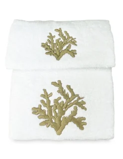 SET asciugamani CORALLO BEIGE puro cotone Made in Italy