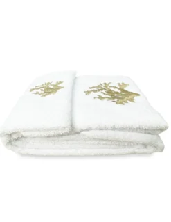 SET asciugamani CORALLO BEIGE puro cotone Made in Italy