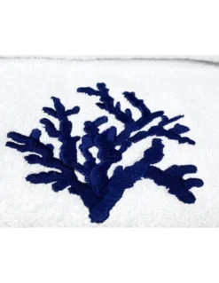 SET asciugamani CORALLO BLU puro cotone Made in Italy