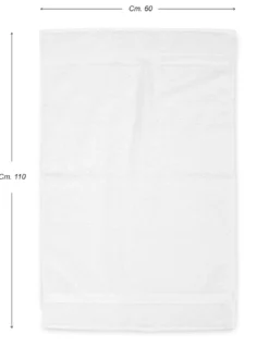 Set 6 Asciugamani in Spugna di Cotone 100% Bianco 60x110 cm | Morbidi, Assorbenti – Ideali per Casa, Hotel e B&B – Made in Italy