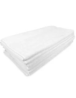 Set 6 Asciugamani in Spugna di Cotone 100% Bianco 60x110 cm | Morbidi, Assorbenti – Ideali per Casa, Hotel e B&B – Made in Italy